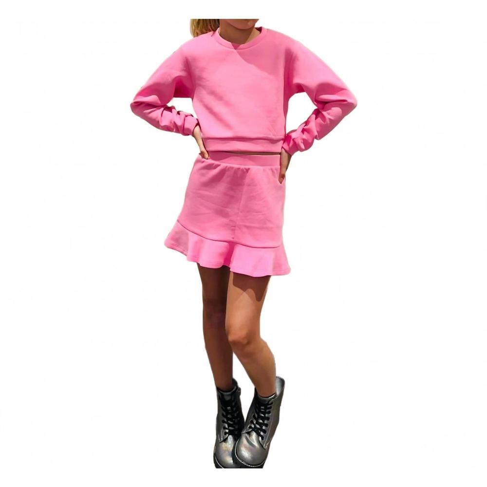 NEW LITTLE OLIN tween girls ruffle skirt in pink